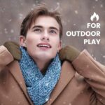 Loiyadn Winter Gloves – Winter Knit Gloves Women/Men, Warm & Soft, Warm Wool Gloves with Elastic Cuff – Brown