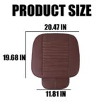 zipelo 2 Pack Car Seat Covers for Front Seats, Breathable Leather Cushion Protector, Anti-Slip Driver Seat Padded with Storage Pockets, Auto Interior Decoration for Most Vehicles (Coffee)