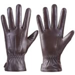 Kebesu Winter Womens Fashion Leather Gloves Warm Cashmere Lining Touchscreen Texting Windproof Driving Gloves