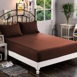 Elegant Comfort 1500 Premium Hotel Quality 1-Piece Fitted Sheet, Softest Quality Microfiber – Deep Pocket up to 16 inch, Wrinkle and Fade Resistant, King, Chocolate Brown