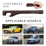 Aornmrs Car Seat Gap Filler 2 Pack Universal for Fit Car SUV Car Seat Gap Fillers with Seat Belt Holes to Fill The Gaps Between Seat and Console Blocker-Brown