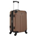 Travelers Club Chicago Hardside Expandable Spinner Luggage, Rum Caramel, 20″ Carry-On