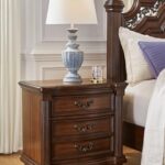 Signature Design by Ashley Lavinton Nightstand, 29″ W x 19″ D x 28″ H, Dark Brown