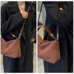 Suede Purses for Women Fashion Slouchy Shoulder Bag Retro Crescent Satchel Hobo Handbags for 2024 Coffee