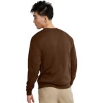 Hanes Men’s EcoSmart Fleece, Pullover Crewneck Sweatshirt, 1 or 2 Pack, Army Brown-1 Pack, Medium