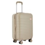 kensie 22″ Graceful Hardside Carry-On Luggage, Light Taupe