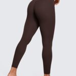 CRZ YOGA Butterluxe High Waisted Lounge Legging 25″ – Workout Leggings for Women Buttery Soft Yoga Pants Hot Fudge Brown Medium