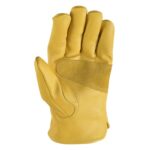 Men’s Leather Work Gloves with Adjustable Wrist, Extra Large (Wells Lamont 1132), Saddletan