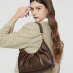 LIVACASA Shoulder Bags for Women, Cute Soft Small Clutch Purses,PU Leather Handbags for Women, Shoulder Purse with Pockets