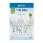 Dr. Brown’s Natural Flow® Anti-Colic Options+™ Narrow Bottle to Sippy Gift Set with Soft Silicone Sippy Spout, Removable Silicone Handles, Travel Cap and Bottle Brush