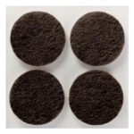 Scotch Felt Pads, Felt Furniture Pads for Protecting Hardwood Floors, Round, Brown, 1.5-in Diameter, 12 Pads