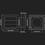 Repa Market Brown Exhaust Hood Vent 6” Inch with Built-in Pest Guard Screen and Flange, Air Vent Cover, HVAC Exhaust Vent Duct Cover, Exhaust Cap