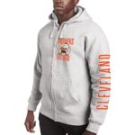 Junk Food Clothing x NFL – Cleveland Browns – MVP Zip Hoodie – Unisex Adult Full Zip Hooded Sweatshirt for Men and Women – Size X-Large