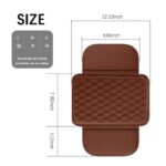 Arm Rest Cover for Car,Leather+Memory Foam Center Console Cover with Storage Bags,Universal Middle Console Cover Car Accessories Interior for Most Car Center Consoles (Brown)