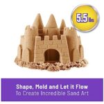 Kinetic Sand, 5.5lb (2.5kg) Natural Brown Bulk Play Sand for Arts and Crafts, Sandbox, Moldable Sensory Toys, Christmas Gifts for Kids Ages 3+