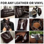Leather Recoloring Balm,8.5oz Leather Color Restorer,Dark Brown Leather Repair kit for Furniture and Car Interior,Leather Couch Scratch Repair,Leather Dye Paint for Faded,Cracked and Damaged Leather
