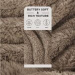 Bedsure Brown Throw Blanket for Couch, Fluffy Fuzzy Brown Blankets & Throws for Bed, Sofa, Cozy Taupe Sherpa Fleece Faux Fur Blanket, Brown Decor Christmas Blanket Brown Gifts for Women, Men, 50×60
