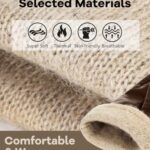 Aegend Sheepskin Genuine Leather Gloves for Women, Super Soft Warm Cashmere Lining Full Hand Touchscreen Anti-Slip Design Winter Gloves Thermal Gifts Driving Riding Typing Outdoor Activity,Brown,XL