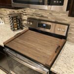 GASHELL Noodle Board Stove Cover with Handles, Multiple Stove Top Cover Board for Electric/Gas Stove Top(Retro Brown)