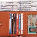 Toughergun Wallet Women Rfid Blocking Small Compact Bifold Luxury Leather Pocket Wallet Ladies Mini Purse with ID Window