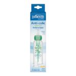 Dr. Brown’s Anti-Colic Options+ Narrow Sippy Bottle Starter Kit, 8oz/250mL, with Level 3 Medium-Fast Flow Nipple and Soft 100% Silicone Sippy Spout, Green, BPA Free, 6m+