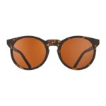goodr Nine Dollar Pour Over Polarized Round Sunglasses for Men & Women, Small Sized (Circle G), Brown Translucent Frames with Brown Non-Reflective Lens, UV400 Protection, No Slip, No Bounce