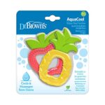 Dr. Brown’s AquaCool Water-Filled Baby Teether, Cools & Massages Sore Gums, BPA Free, Pineapple and Apple, 2 Pack, 3m+
