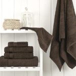 Cotton Paradise 6 Piece Towel Set, 100% Cotton Soft Absorbent Turkish Towels for Bathroom, 2 Bath Towels 2 Hand Towels 2 Washcloths, Brown Towel Set
