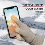 Achiou Women Winter Gloves, Touch Screen Glove, Elastic Soft Warm Knit Lined Gloves for Cold weather?One Size?