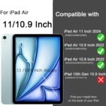 Akkerds for iPad Air 6th Generation 11 Inch Case M2 2024, iPad Air 5th Generation Case 2022/iPad Air 4th Generation Case 2020 10.9 Inch with Pencil Holder[Auto Sleep/Wake],Trifold Stand Case, Brown