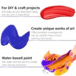 BLUEBIRD Fabric Paint, Coffee Brown, 3.4 Fl Oz, Permanent Fabric Paints for Clothes, Furniture Upholstery