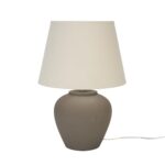 Nourison 20″ Brown Ceramic Pot Table Lamp for Bedroom, Living Room, Console, Entryway (Pack of 1)