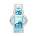 Dr. Brown’s Milestones Narrow Sippy Straw Bottle, Spill-Proof with 100% Silicone Handles and Weighted Straw, 8 oz/250 mL, Green, 6m+