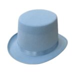 HISYI Hat British Style Adult/Kids Flat Top Hat Prom Carnivals Party Costume Felt Magician Hat for Carnivals Show Rave Party, Brown Children’s Model