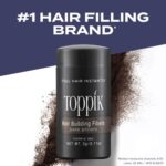 Toppik Hair Building Fibers, Dark Brown, 27.5g, Fill In Fine or Thinning Hair, Instantly Thicker, Fuller Looking Hair, 9 Shades for Men and Women , 0.97 Oz (Pack of 1)