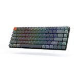 Keychron K3 Ultra-Slim 75% Layout RGB Backlit Wireless Bluetooth/Wired USB Mechanical Keyboard, Hot-Swappable Low-Profile Keychron Optical Brown Switch 84-Key Gaming Keyboard for Mac Windows-Version 2