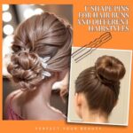 Teenitor 300pcs Bobby Pins Hair Pins Kit, 100 Hair Pins for Women 100 Bobby Pins Brown Hair and 100 Hair Bands, Hair Pins for Buns, U Shape Pins 2inch 2.36inch Bobby Pins for Women 2inch, 2.75inch