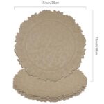 Noctiflorous Round Faux Leather Placemats 15 Inches Set of 6 Non-Slip Durable Place mats Heat Resistant Washable Waterproof Table Mats for Dining (A, Brown, Round, 6 pcs)