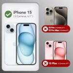 GONEZ Magnetic for iPhone 15 Case [Compatible with Magsafe] [1 Screen Protector + 1 Camera Protector], Anti-Scratch Microfiber Lining Shockproof Protective Silicone Phone Cover 6.1″, Brown