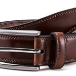 MILORDE Brown Belt for Men, Fashion & Classic Design for Dress and Causal (Size 36 (Waist 34), Burnt Umber)