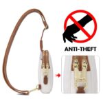 INICAT Sling Bag for Women Touchscreen Small Crossbody Cell Phone Purse Fanny Pack?White Brown Anti Theft)