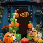 LEBENGURU Upgraded 6FT Wedding Arch Cover, Brown Spandex Fitted Arch Backdrop Cover, Round Top Chiara Stand Covers for Birthday Party Baby Shower Banquet Balloon Décor