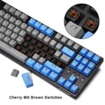 DURGOD Taurus K320 TKL Wired Mechanical Gaming Keyboard – 87 Key – Double Shot PBT – NKRO – USB Type C (Cherry Brown,Black)