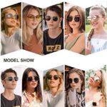 SOJOS Classic Trendy Square Sunglasses for Women Men Cute Big Frame Gold Shades SJ1137, Gold/Brown