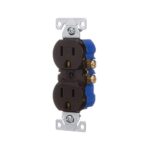 Eaton TR270B Tamper Resistant Duplex Receptacle, Brown