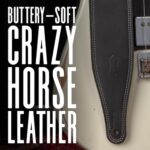 Levy’s Leathers 2.5” Wide Butter-Leather Guitar Strap; Dark Brown (M17BAS-DBR)