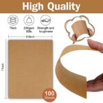 100 Sheets Kraft Paper Brown Cardstock 8.5 x 11, Goefun 80lb Card Stock Printer Paper for Invitations, Menus, Crafts, DIY Cards