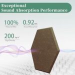 Hexagonal Acoustic Panels-12 Pack High-Density Sound Absorbing Panels 12″X10″X0.4″ for Enhanced Noise Reduction, DIY Design, Idea for Studios, Offices, and Home Theaters(Coffee Brown)