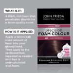John Frieda Precision Foam Colour, Dark Red Brown 4R, Full-Coverage Hair Color Kit, Anti-Fade Gray Coverage, Deep Color Saturation Hair Dye, 1 Application