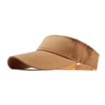 ANDICEQY Sport Sun Visor Hats Adjustable Empty Top Baseball Cap Cotton Ball Caps for Women and Men (Dark Brown)